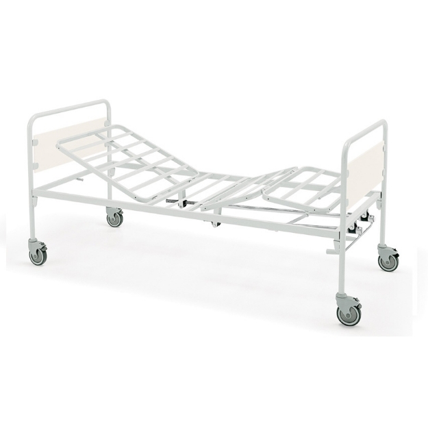 Picture of Letto tre snodi - 2 manovelle - su ruote - Gima - cod. 27657