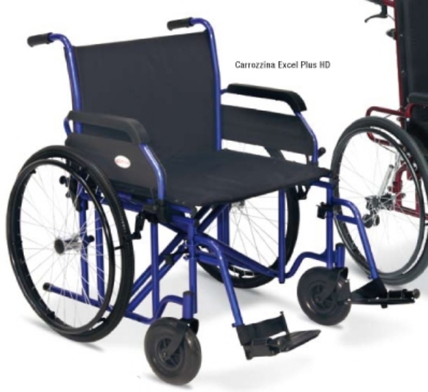 Picture of Carrozzina Bariatrica Excel Plus HD Seduta da 50cm a 60cm - blu - Heavy Duty - Wimed