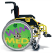 Picture of Carrozzina WINNER KIDS seduta da 30cm a 35cm - colore giallo verde - Wimed