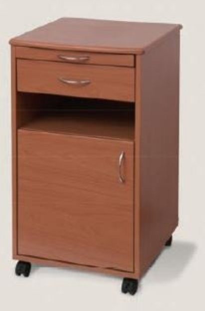 Picture of Comodino a rotelle in legno marrone - Wimed cod. 15000040