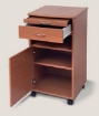 Picture of Comodino a rotelle in legno marrone - Wimed cod. 15000040