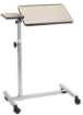 Picture of Vassoio da letto su ruote - regolazione manuale - 2 piani - colore marrone/naturale - Mopedia - cod. RS992