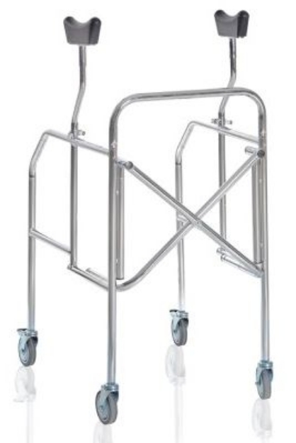 Picture of Deambulatori con appoggio sottoascellare pieghevole in acciaio cromato - Mopedia Cod. RP756S