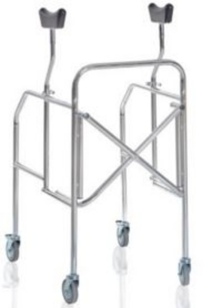 Picture of Deambulatori con appoggio sottoascellare pieghevole gambe regolabili in acciaio cromato - Mopedia Cod. RP754S