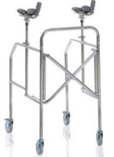 Picture of Deambulatori con antibrachiale pieghevole in acciaio cromato - Mopedia Cod. RP756A