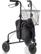 Picture of Deambulatori Rollators 3 ruote piegevole completo di cestino vassoio e borsa in acciaio verniciato - Mopedia Cod. RP685B