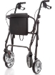 Picture of Deambulatori Rollators 4 ruote piegevole con seduta imbottita in acciaio verniciato - Mopedia Cod. RP520