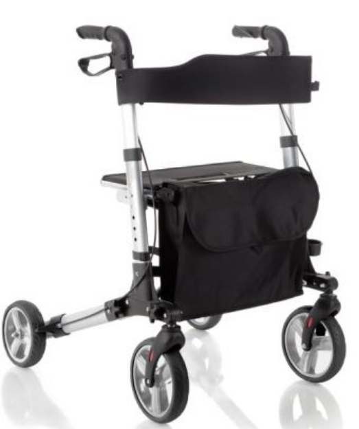 Picture of Deambulatori Rollators 4 ruote compatto totalmente pieghevole in acciaio verniciato - Mopedia Cod. RP530