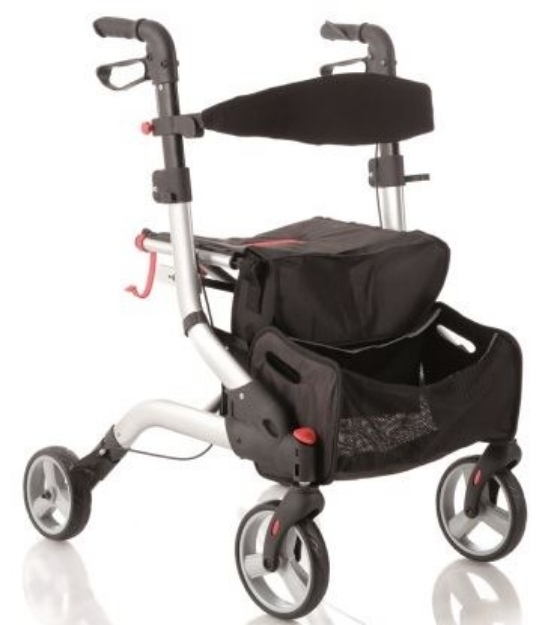 Picture of Deambulatori Rollators 4 ruote pieghevole facilmente smontabile in acciaio verniciato - Mopedia Cod. RP535