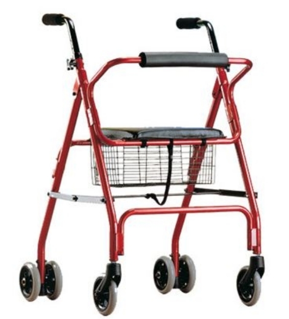 Picture of Deambulatore in duralluminio tipo rollator 4 ruote - Mediland cod. 854901