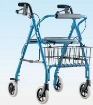 Picture of Deambulatore in duralluminio tipo rollator 4 ruote con freno a leva sedile e cestino  - Mediland cod. 854900