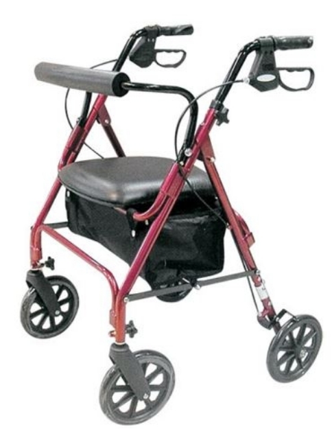 Picture of Deambulatore in duralluminio tipo rollator 4 ruote anteriori pieghevoli all’interno  - Mediland cod. 854912
