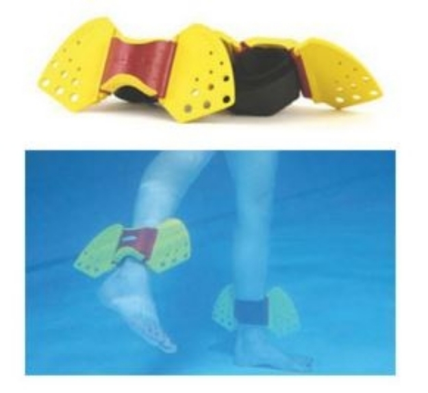 Picture of Riabilitazione idroterapia due polsiere cavigliere con pinne Aquafins  - Mediland cod. 305152