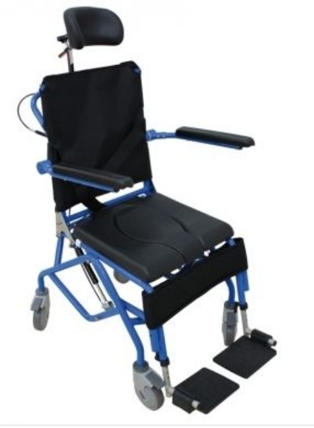 Picture of Sedia basculante da doccia e da comodo in alluminio - Intermed cod. AB-96