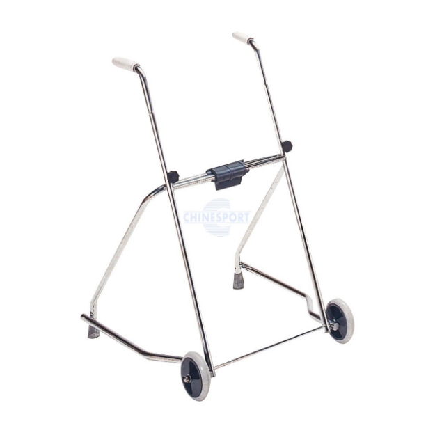 Picture of Deambulatori per adulti pieghevole con due ruote e due puntali Cromato - Chinesport 42240