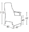 Picture of Poltrone regolabile manualmente per reclinare lo schienale TINA - Chinesport 01189