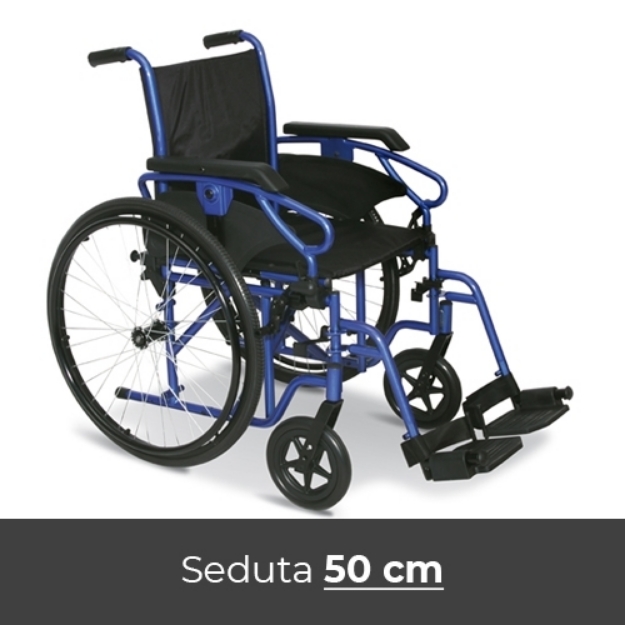 Noleggio sedia a rotelle per persone sovrappeso seduta 50cm